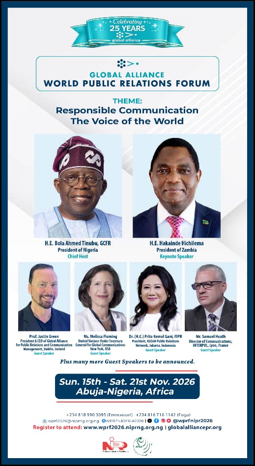 WPRF: Presidents Tinubu, Hichilema Accept Chief Host and Keynote Speaker Roles - Global Alliance